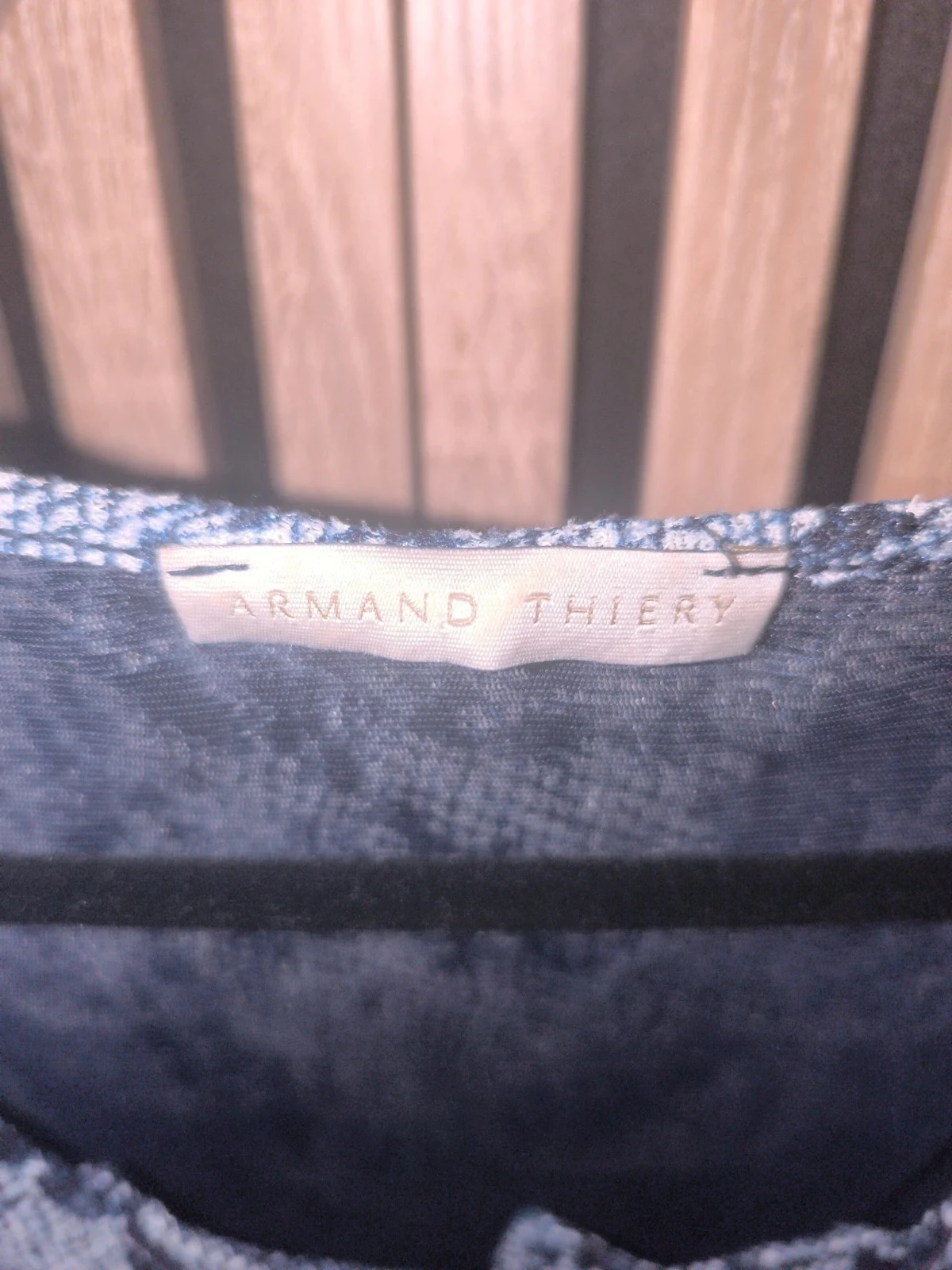 Armand Thiery damesblauw/grijs bedrukt shirt met korte mouwen maat L – photo 2